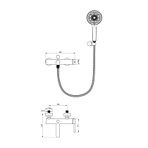 Смеситель для ванны Oliveeka Y-Line OL-639017-BN никель матовый