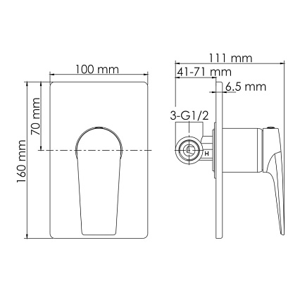 Смеситель для раковины WasserKRAFT Glan A66553 черный глянец