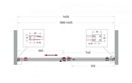 Душевая дверь BelBagno SOFT_CLOSE-2-BF-1-140-C-Cr 140x200 прозрачная, хром
