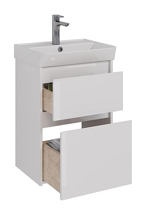 Мебель для ванной Lemark Combi 50 см белый глянец
