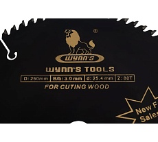 Диск пильный WYNNS тв. спл. 250х25,4мм, z=80, W0048/ Tools 00000019925