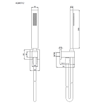 Душевой гарнитур AQUAme AQM8712CR хром
