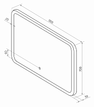 Зеркало Континент Demure Led 90x70 см с подсветкой, линзой, антипар ЗЛП357