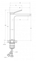 Смеситель для раковины BelBagno ALBANO-LMC-CRM-W0 хром