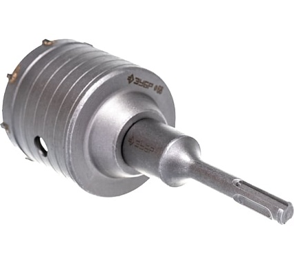 Коронка с державкой по бетону Зубр 68 мм, SDS-Plus 29211-68