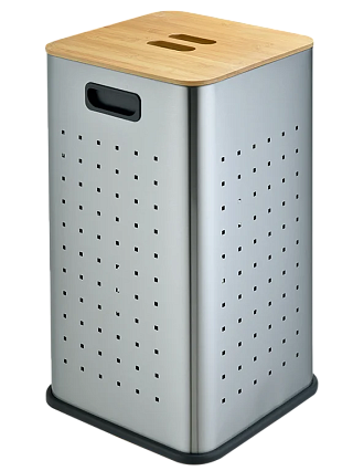 Корзина для белья WeltWasser WW Nansy MT 55L матовая сталь 10000013379