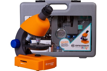 Микроскоп Bresser Junior 40–640x, с набором для опытов, в кейсе 74326