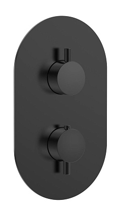 Смеситель для душа AQUAme Siena AQM8806MB термостат, черный матовый Смеситель для душа AQUAme Siena AQM8806MB термостат, черный матовый