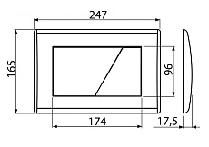 Кнопка смыва AlcaPlast M172 хром матовый