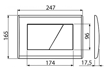 Кнопка смыва AlcaPlast M172 хром матовый