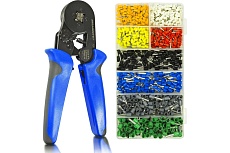 Пресс-клещи Haskyy 0.25-6 кв.мм с комплектом наконечников НШВИ CHCZ-17