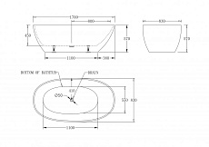 Акриловая ванна BelBagno BB80-1700 170x83