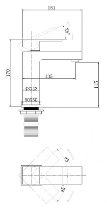 Смеситель для раковины Abber Daheim AF8210 хром