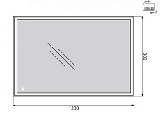 Зеркало BelBagno SPC-GRT-1200-800-LED-TCH 120x80 см сенсорный выключатель