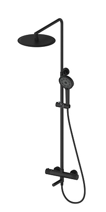 Душевая стойка Oliveeka Y-Line OL-739902-MB с термостатом, черный матовый
