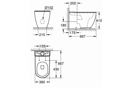 Чаша для унитаза Grohe Essence Ceramic 3957200H