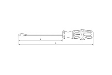 Шлицевая отвертка Thorvik SDL5125 SL5х125 мм 52136