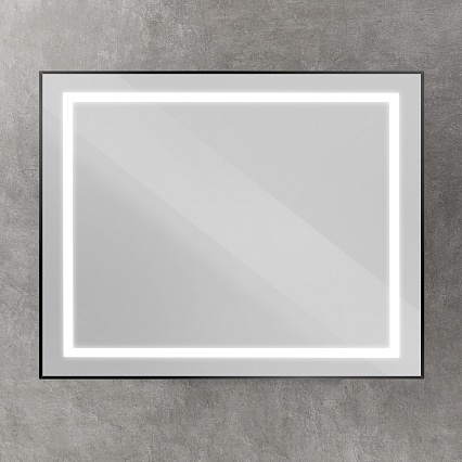 Зеркало BelBagno SPC-KRAFT-1000-800-SENS-NERO 100x80 см сенсорный выключатель, черный
