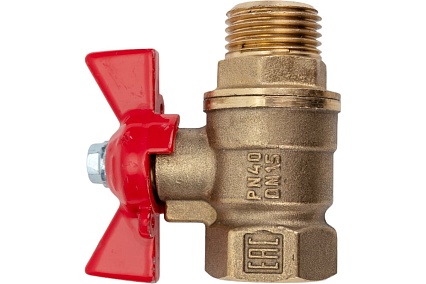 Шаровой для воды Valfex 1/2" ВР/НР ручка-бабочка, латунный 11Б27фт1М VF.218.LB1.012.Bir