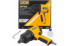 Пневмогайковерт ударный JCB &quot;Twin Hammer&quot; с реверсом и регулировкой усилия 3/4&quot;(1800Hм, 7000 об/мин,6.3bar,230л/мин,вес 3кг) JCB-RP7460(58329)