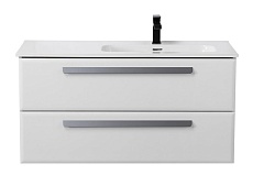 Тумба с раковиной Cezares Eco-Cer-N 100 см правая Bianco Lucido