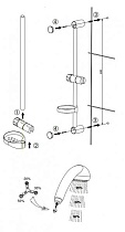 Душевой гарнитур Jacob Delafon Basic 1 E14325-CP