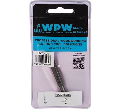Сверло (6 мм, 70 мм, хвостовик HEX1/4) для стекла и керамики WPW HMZ0604