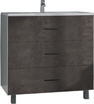 Тумба с раковиной Marka One Mix 70 см, напольная, 3 ящика, МДФ