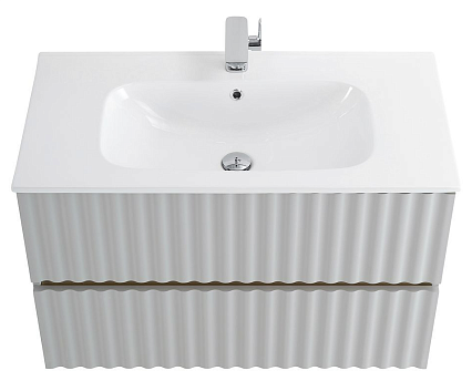 Мебель для ванной Art&Max Elegant 100 см, LED подсветка, светло-серый