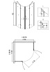 Душевой уголок Niagara Nova NG-6616-08 100x100 прозрачный, хром