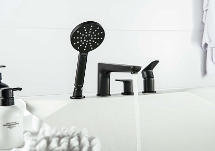 Смеситель на борт ванны Aquatek Бетта AQ1148MB черный матовый