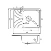Кухонная мойка Iddis Arro 60.5 см, крыло слева, хром