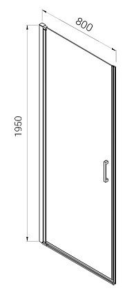 Душевая дверь Vincea Alpha VDP-3AL800CLG 80x195 брашированное золото, прозрачная