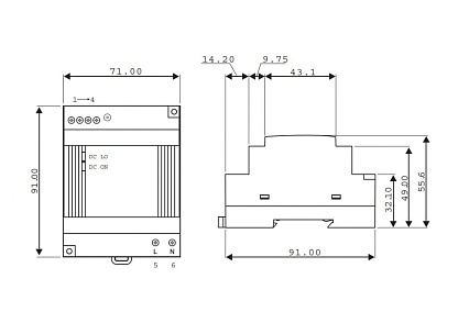 Внешний источник питания TDK-Lambda AC-DC DSP60-15
