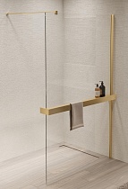 Душевая перегородка Vincea Walk-In VSW-1HR110CLG 110x200 матовое золото, прозрачное