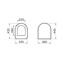 Крышка-сиденье для унитаза VitrA Zentrum 94-003-001 петли хром