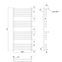 Полотенцесушитель водяной Ravak Optima 50x120