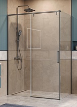 Душевой уголок BelBagno SOFT_CLOSE-1-AH-1-150/100-C-GM 150x100 прозрачный, оружейная сталь