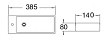 Раковина CeramaLux N 9048FR 38 см правая