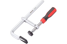 Цельнометаллическая струбцина с защитными колпачками REKON RF07-200-80 с эргономичной рукояткой из пластика 058206