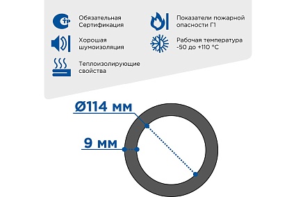 Теплоизоляция для труб ISOTEC FLEX EF 9x114 мм 1026813