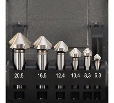 Набор зенковок H-Tools 90гр. 6.3-20.5мм DIN335C 3z HSSE-Co5 6шт 102152EHT