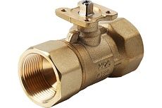 Двухходовой шаровой кран Techno 2015A латунный, под привод DN15, G1/2, КVS 2.5 640215-1