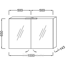 Зеркальный шкаф Jacob Delafon Formilia EB797RU-G1C