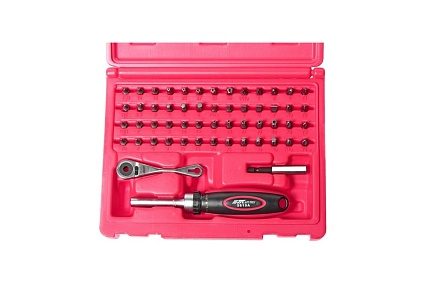 Набор бит 1/2", 3/8" TORX, HEX, PH с держателем, в кейсе (55 предметов) JTC 5610
