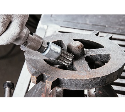 Щетка кистевая витая с хвостовиком 30 мм, проволока - INOX 0.50 мм DeBever DB80163401