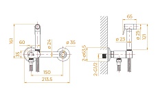 Смеситель RGW SP-216 с гигиеническим душем, хром 581408216-01