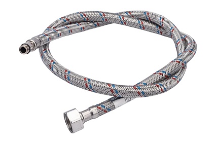 Подводка для смесителей СТМ сталь, 1/2xM10x100 см., короткий штуцер CWFSS100