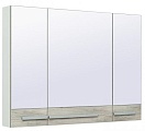 Зеркальный шкаф Руно Вудлайн 100 см, белый/скандинавский дуб