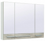 Зеркальный шкаф Руно Вудлайн 100 см, белый/скандинавский дуб